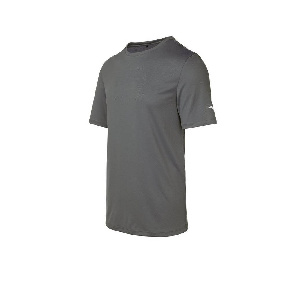 Camisetas Mizuno Hombre Gris Outlet QSYU-54319